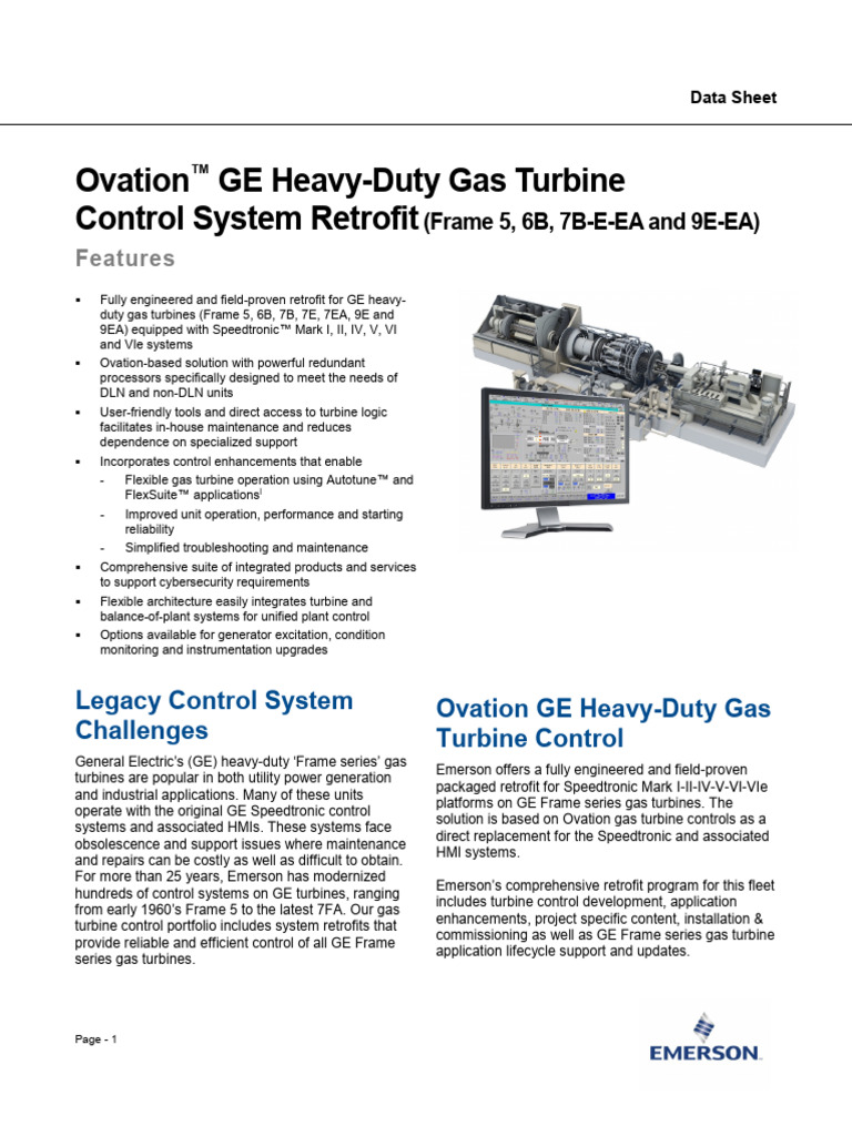 Ovation Retrofit for GE Gas Turbines | PDF | Gas Turbine | Turbine