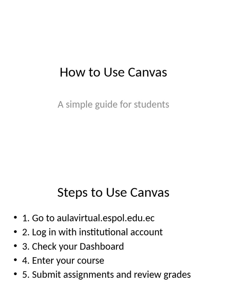 Student Guide to Using Canvas | PDF