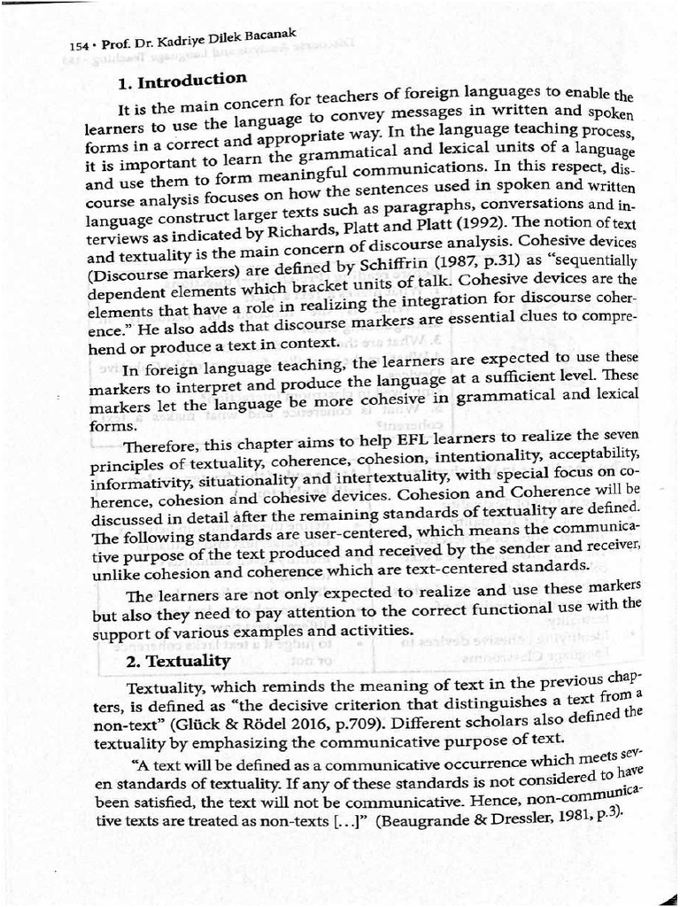 Bacanak-2022-Seven Standards of Textuality and Cohesion and Coherence | PDF