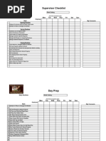 Night Shift Stewarding Checklist | PDF | Kitchen | Tools