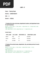 SQL Joins Practice Exercises | PDF | Sql | Computer Data
