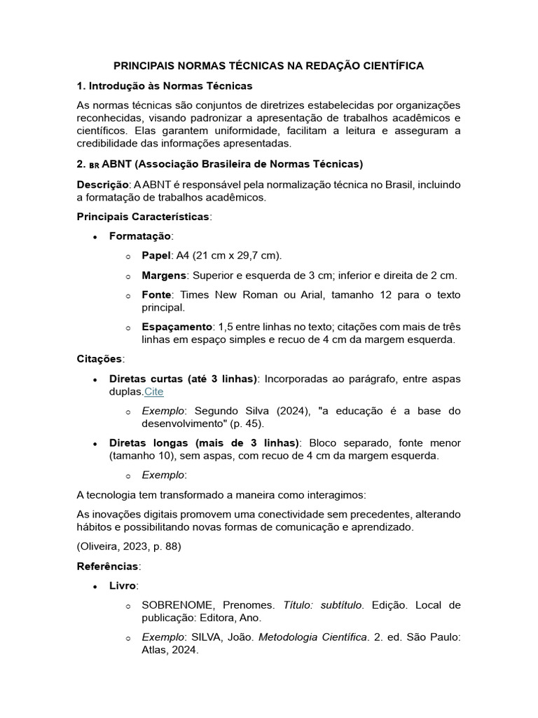 Normas Técnicas para Redação Científica | PDF | Citação | Plágio