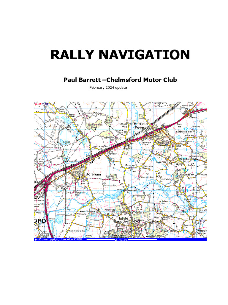 Types of Rally Navigation Explained | PDF | Intersection (Road)