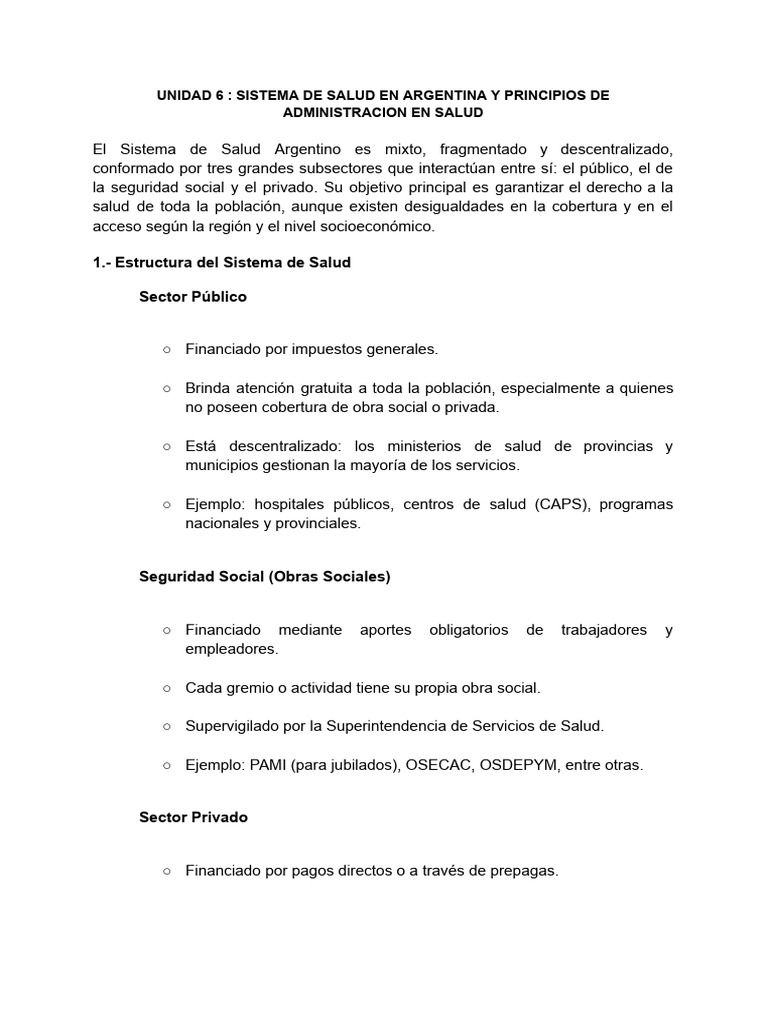 Sistema de Salud en Argentina: Estructura y Desafíos | PDF | Hospital ...