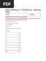 6.01 Midterm 1: Spring 2010: Solutions