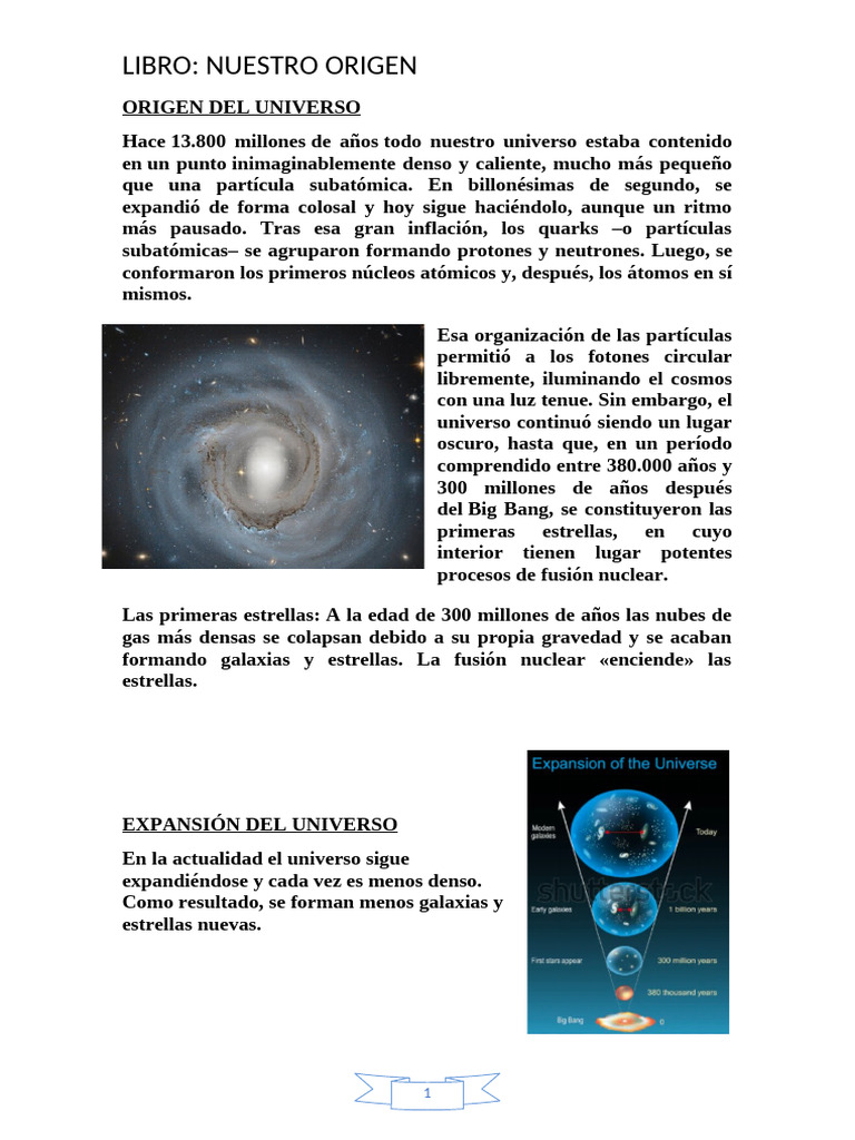 Origen y evolución del universo y la Tierra | PDF | Tierra | Sistema solar