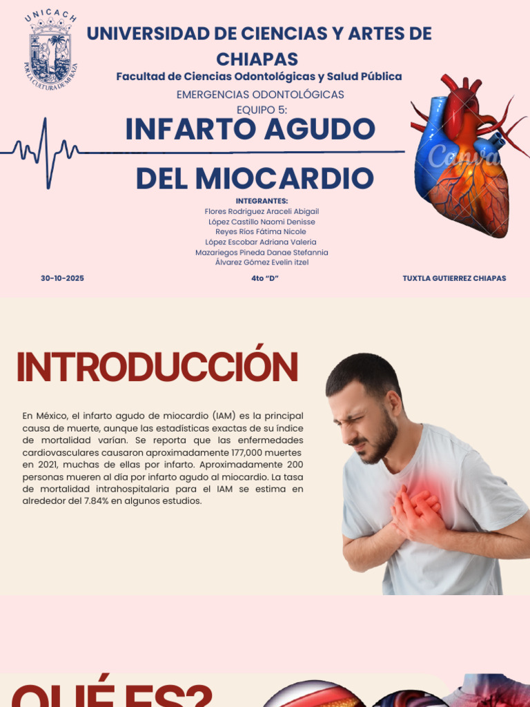 Infarto Agudo de Miocardio: Causas y Prevención | PDF | Infarto de ...