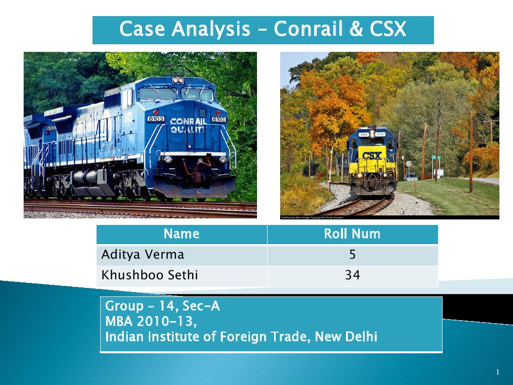 CSX Conrail Merger Strategy Analysis | PDF | Mergers And Acquisitions ...