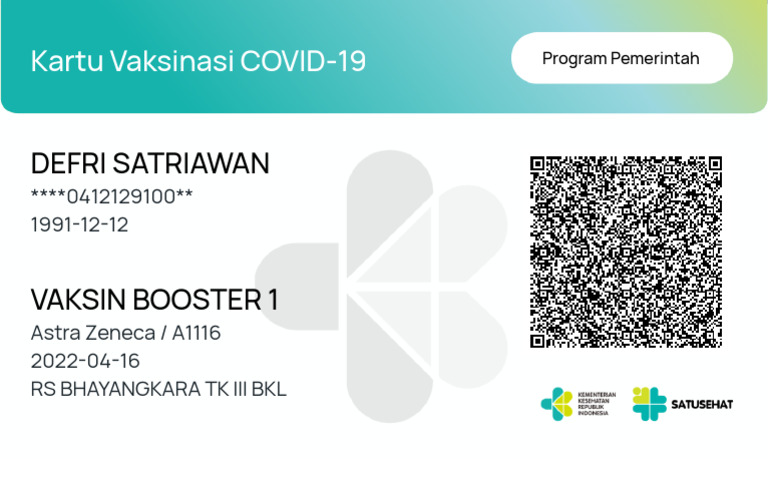 Vaccine Certificate Dose 3 Defri Satriawan 994 | PDF