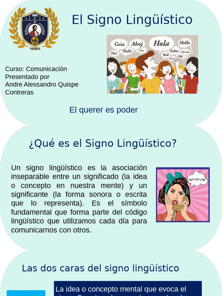 El Signo Lingüístico: El Querer Es Poder | PDF | Palabra | Los símbolos