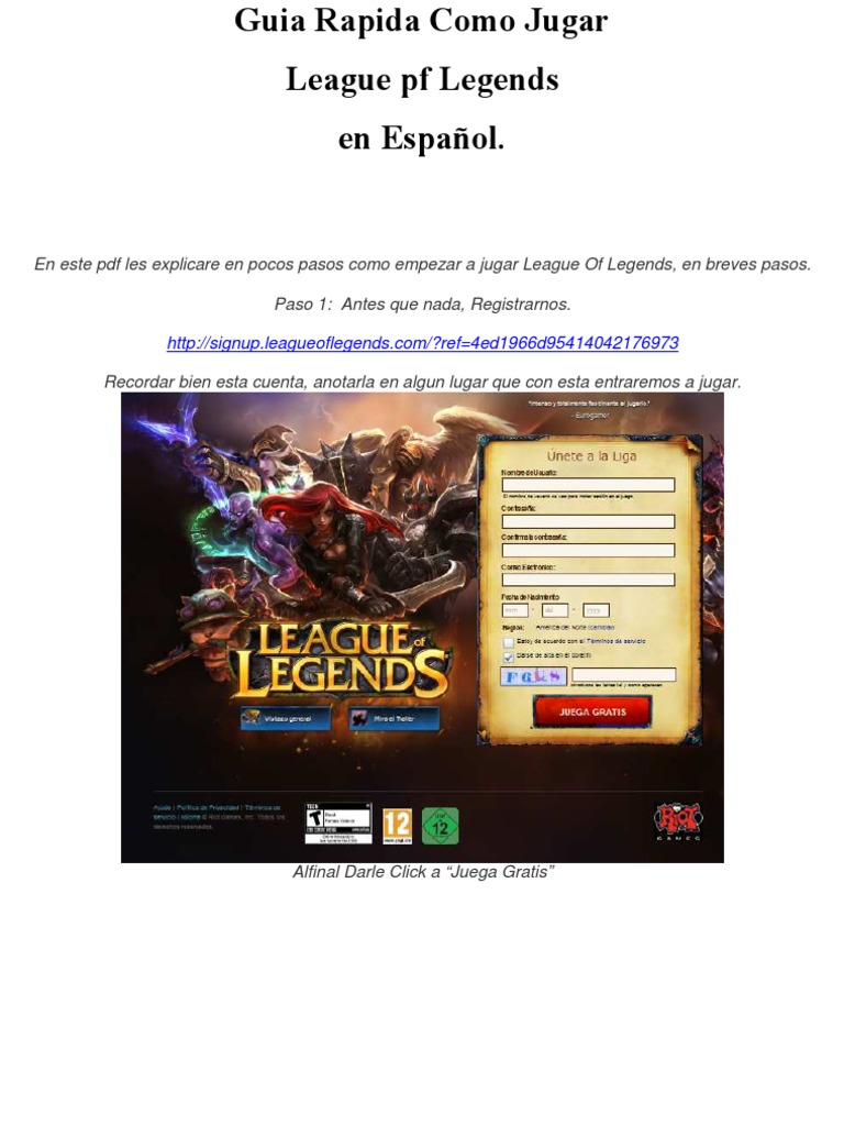 Guía Rápida para Jugar League of Legends | PDF