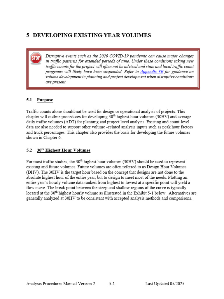 Traffic Volume Analysis Procedures Guide | PDF | Traffic | Average