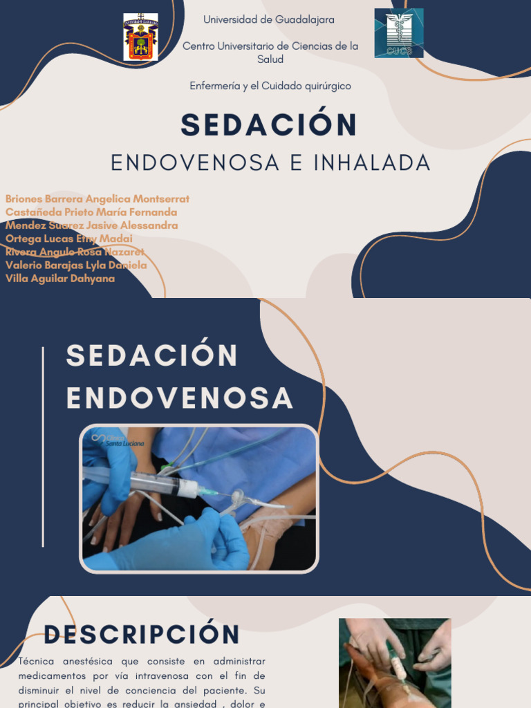 Sedación Endovenosa e Inhalada en Procedimientos Quirúrgicos | PDF ...