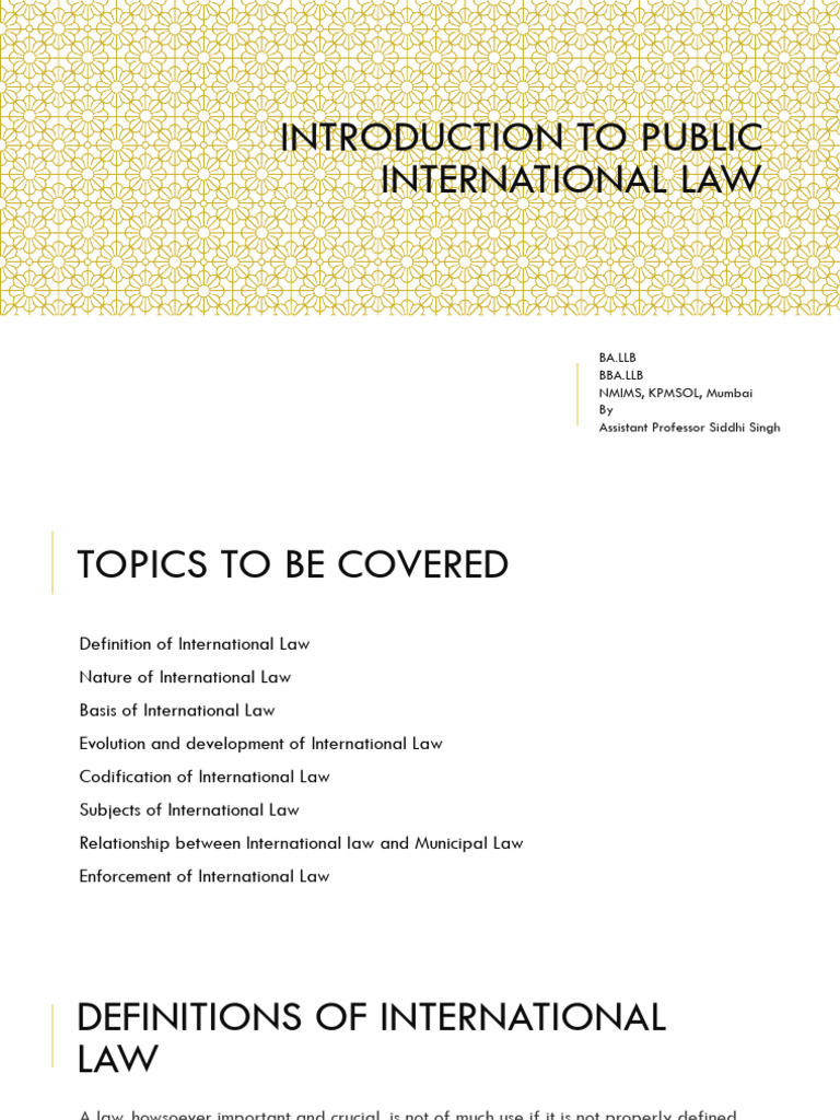 Overview of Public International Law | PDF | International Law | Treaty