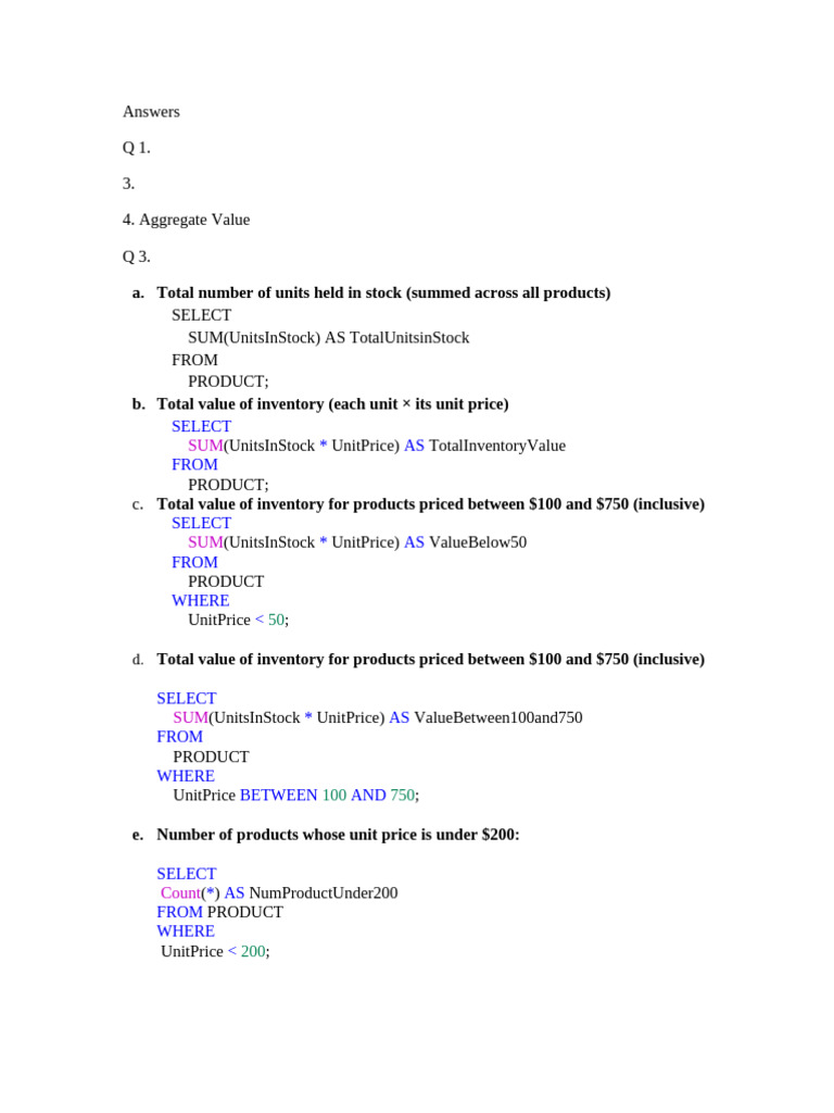 Assignment AnswersSept29 | PDF