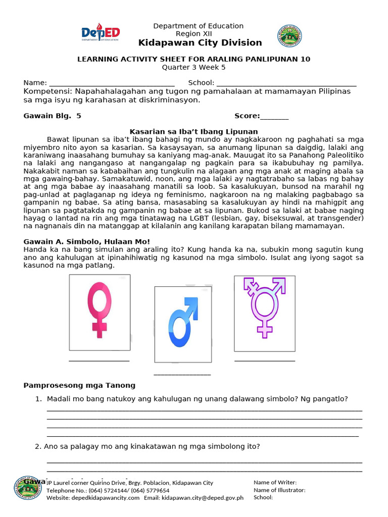 Week5 Ap G10 Q3 | PDF