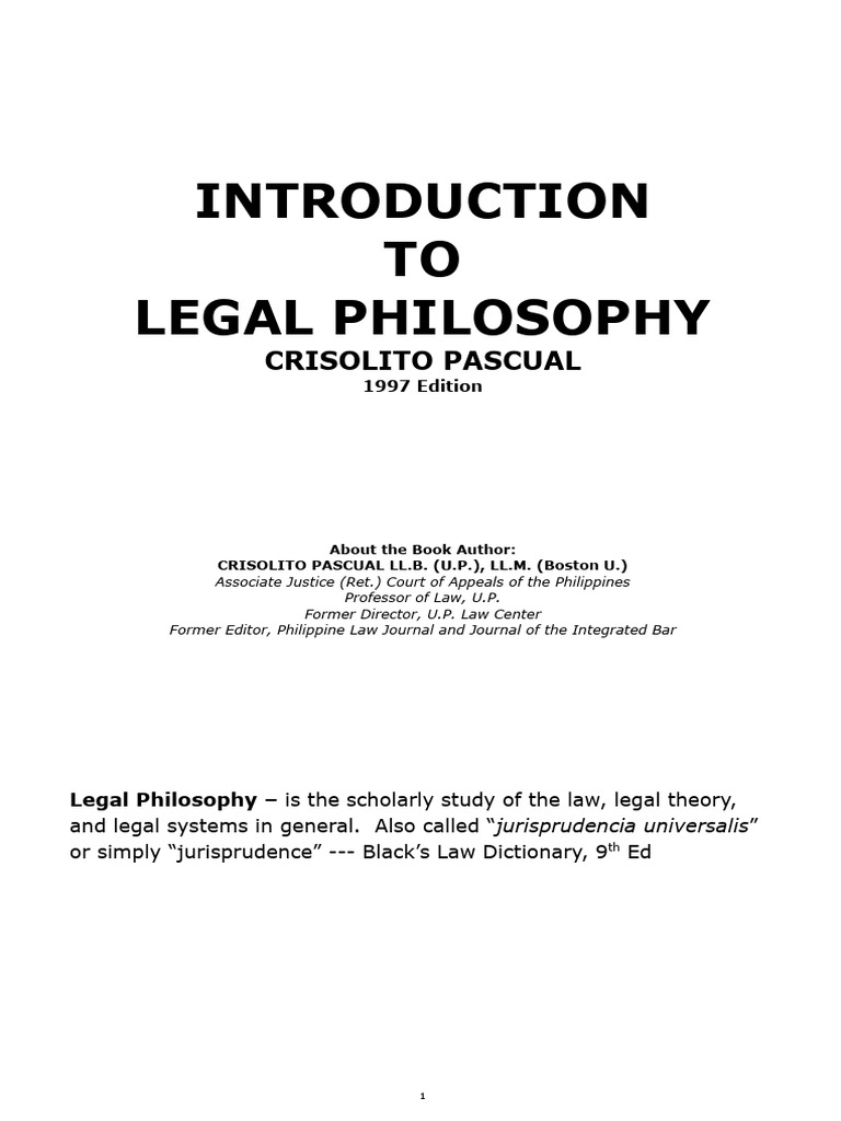 Introduction to Legal Philosophy | PDF | Natural Law | Stoicism