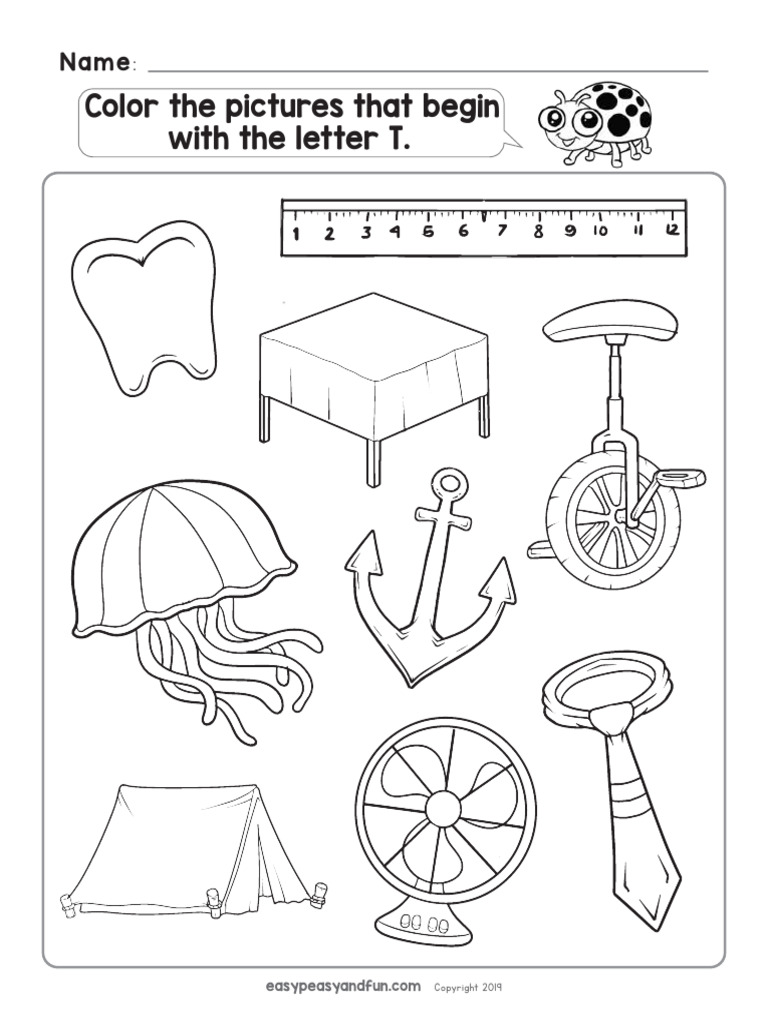 Alphabet Worksheets T（字母 T） | PDF