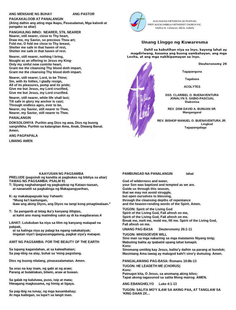 1st Sunday of Lent | PDF