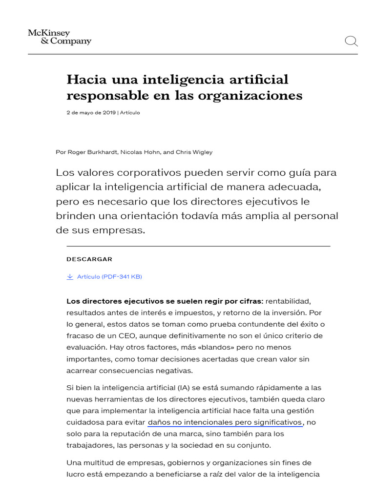 IA Responsable: Rol del CEO en Empresas | PDF | Inteligencia artificial ...