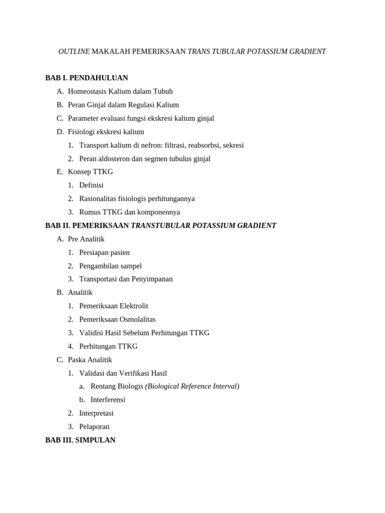 Outline Metode Sekresi TTKG | PDF