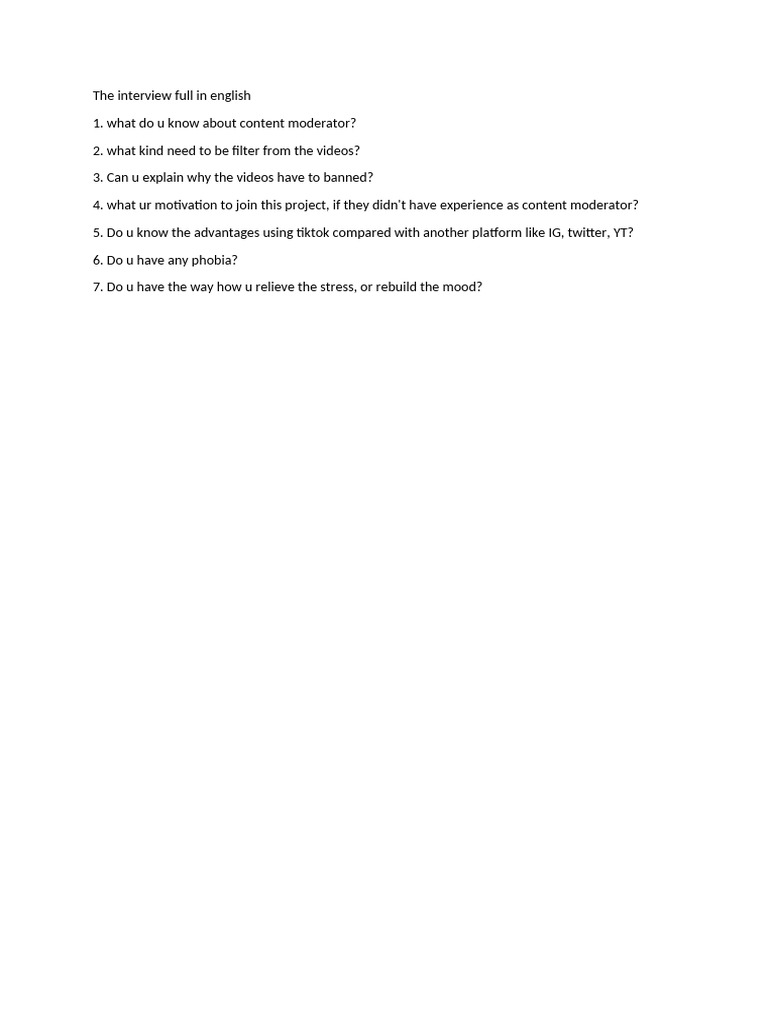The Interview Full in English | PDF