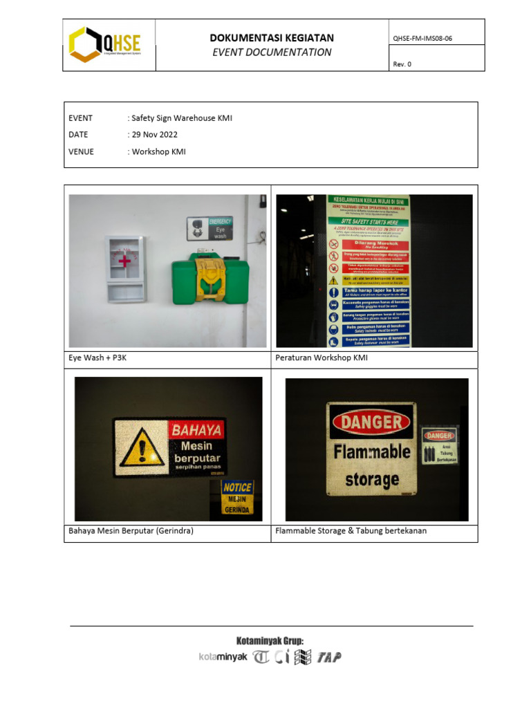 Safety Signage Event Documentation | PDF