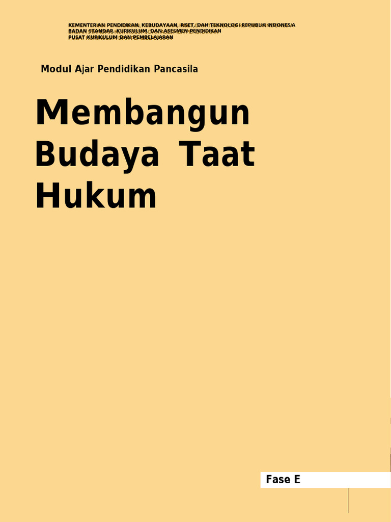 Modul Ajar Membangun Taat Hukum | PDF