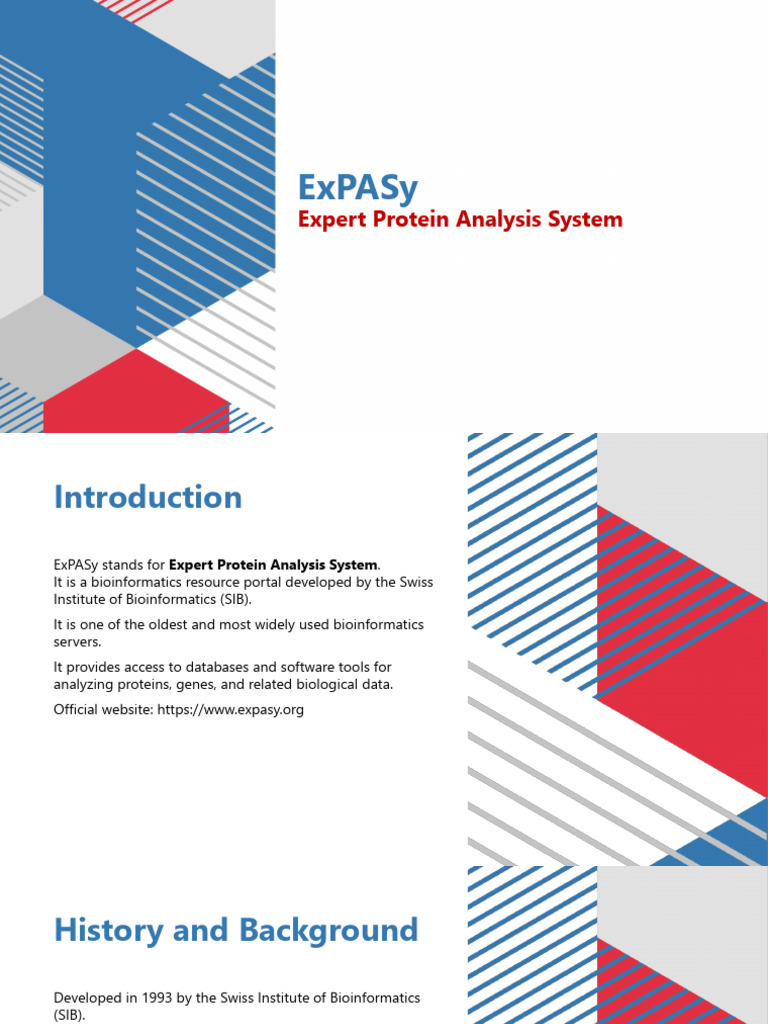 ExPASy: Expert Protein Analysis Portal | PDF | Bioinformatics | Proteins