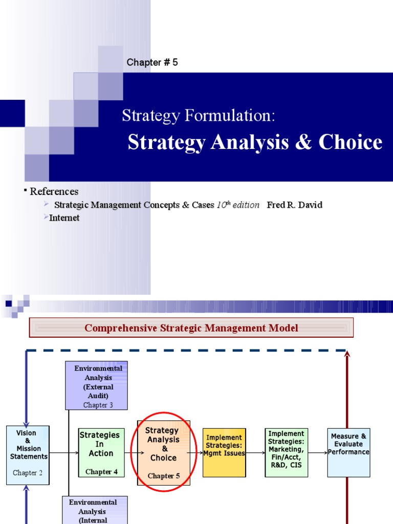 Strategy Analysis and Choice Framework | PDF | Strategic Management ...