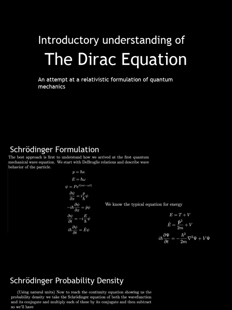 The Dirac Equation | PDF