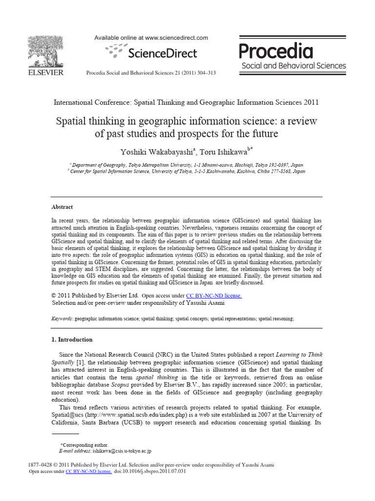 Spatial Thinking in GIScience Review | PDF | Geographic Information ...