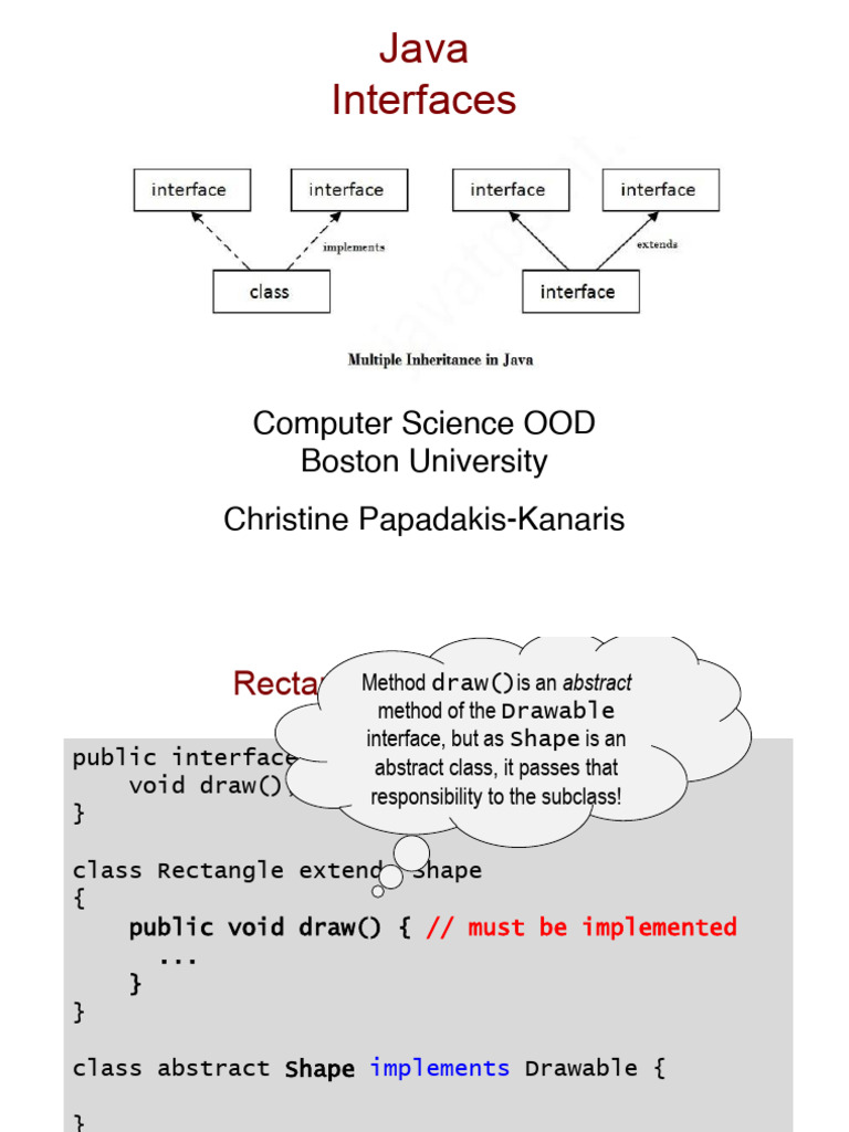 Lec07 Interface2 | PDF | Class (Computer Programming) | Method ...