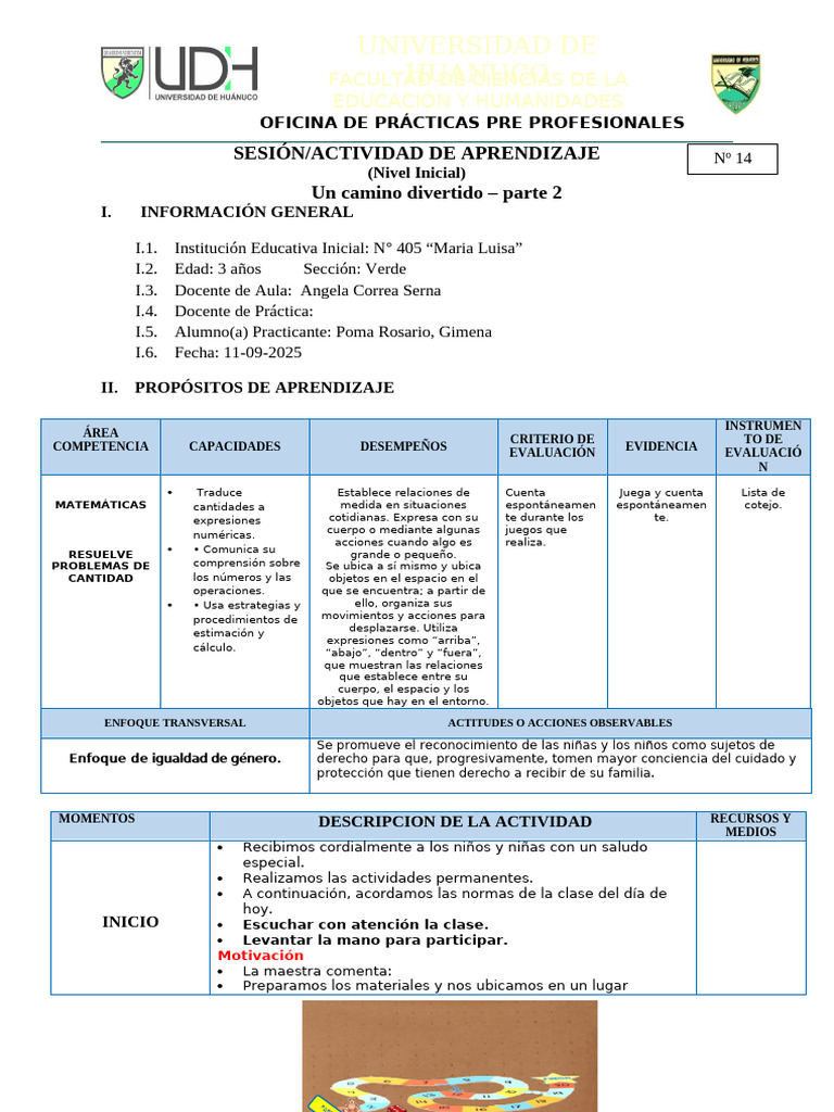 Sesión 14 Intensiva | PDF | Educación de la primera infancia | Evaluación