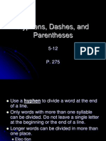 Hyphens, Dashes, And Parentheses 5-12