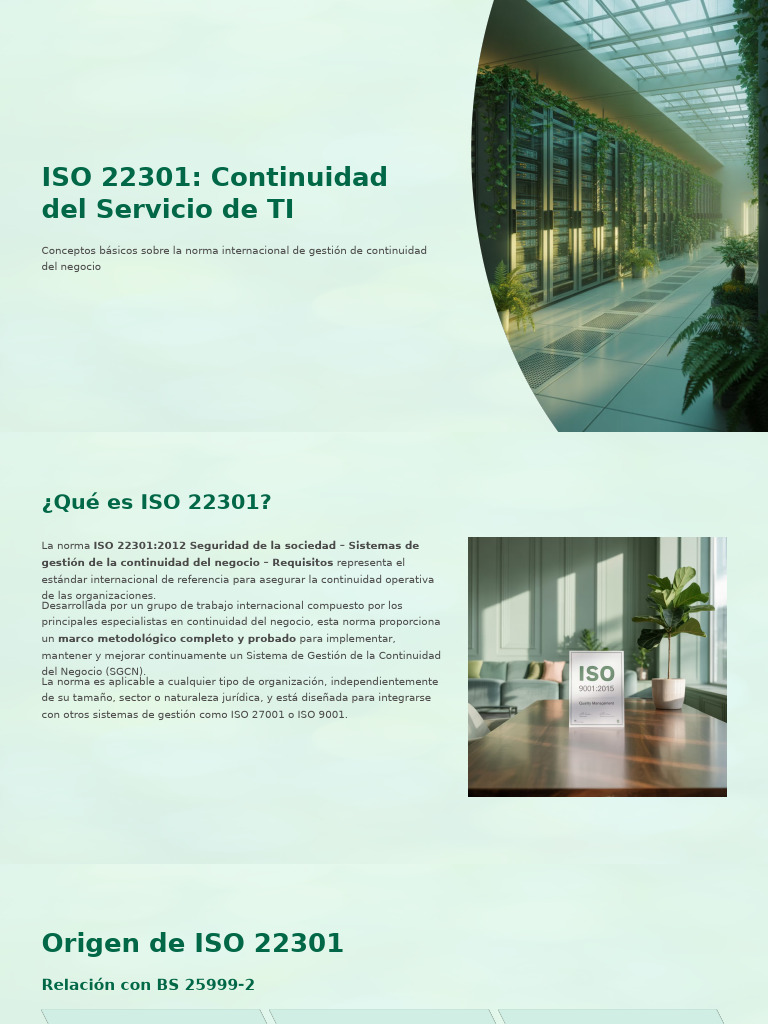 ISO 22301: Gestión de Continuidad del Negocio | PDF | Planificación ...