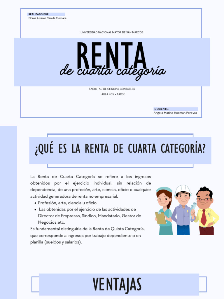 Renta de Cuarta Categoría: Guía Completa | PDF | Impuesto sobre la ...