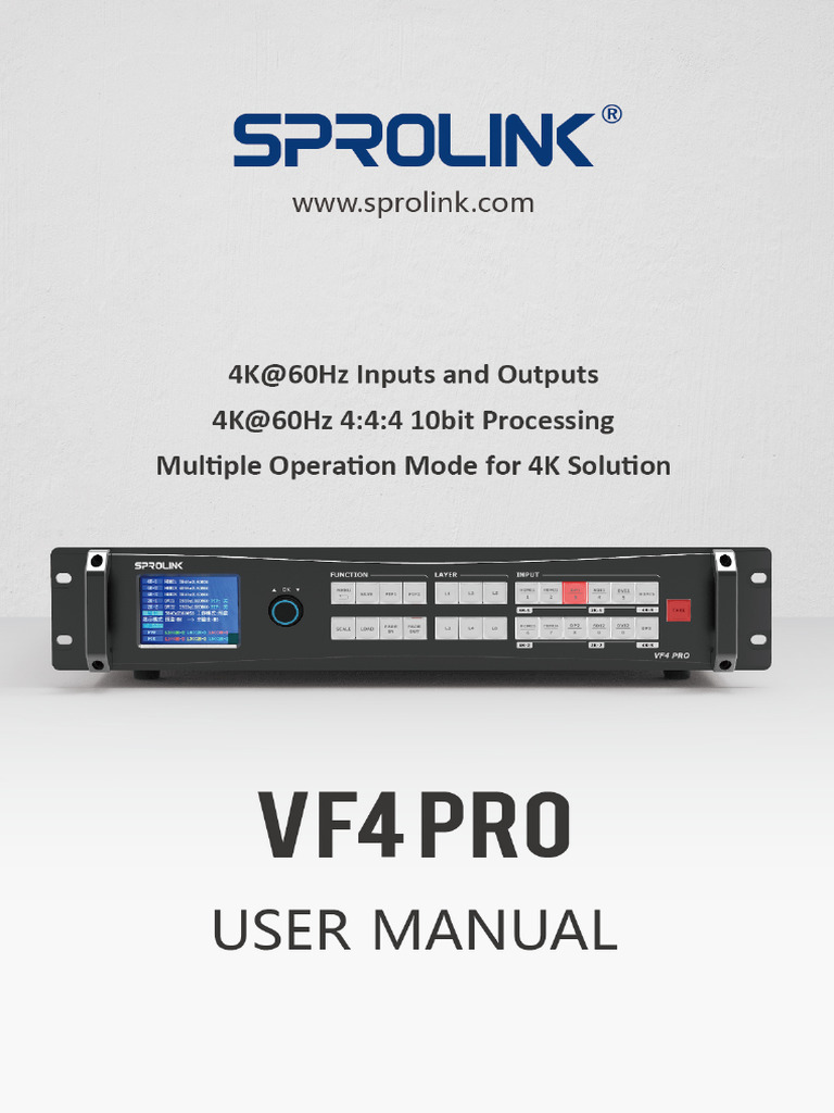 VF4 PRO User Manual | PDF | Hdmi | Computer Architecture