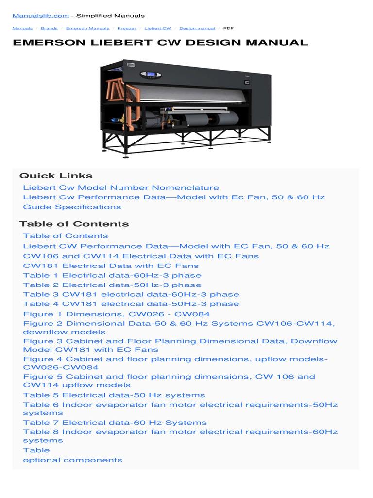 Emerson Liebert CW Design Manual | PDF | Mechanical Engineering