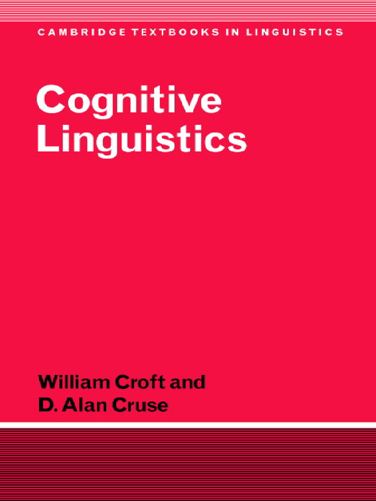 Cognitive Linguistics | PDF