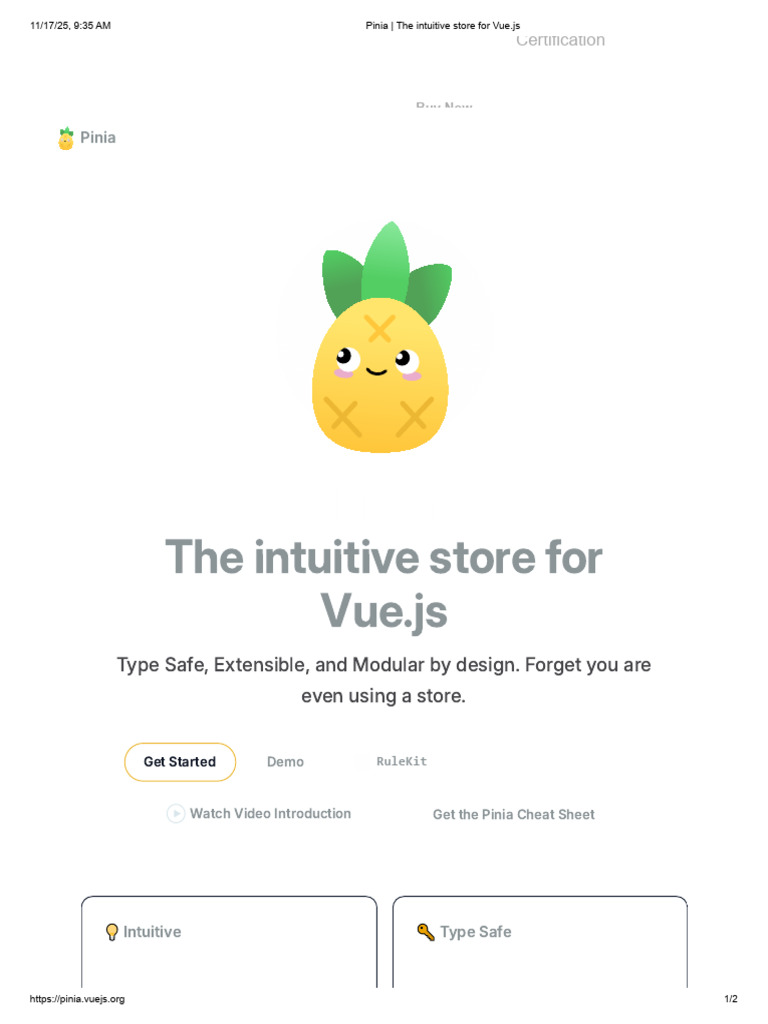 Pinia _ the Intuitive Store for Vue.js | PDF | Software Engineering ...
