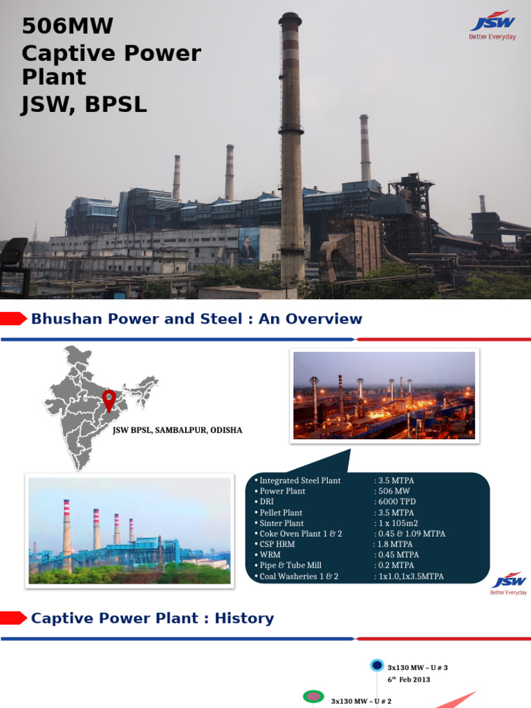 JSW BPSL 506MW Power Plant Overview | PDF | Boiler | Energy Technology
