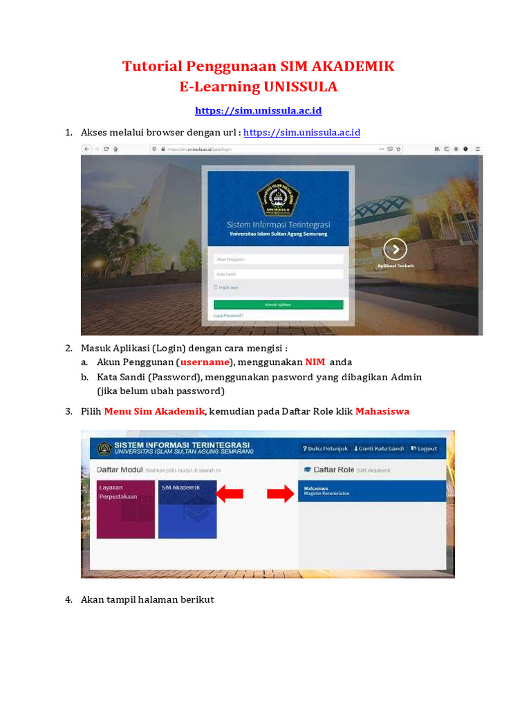 Tutorial Penggunaan E Learning 2025 | PDF