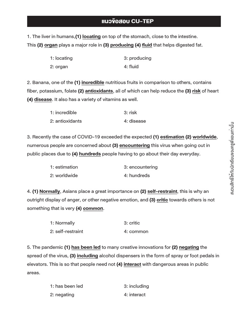 CU-TEP Exam Preparation Guide | PDF | Climate Change | Greenhouse Gas