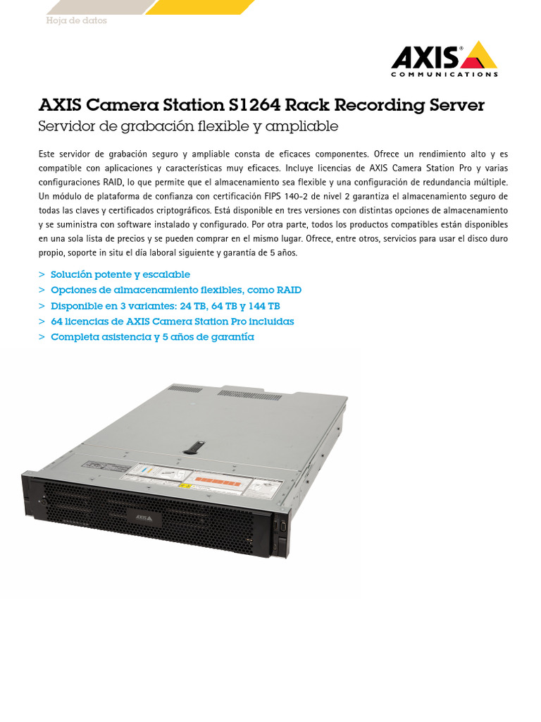 Axis s1264 Rack 64 TB | PDF | Arranque | Disco duro