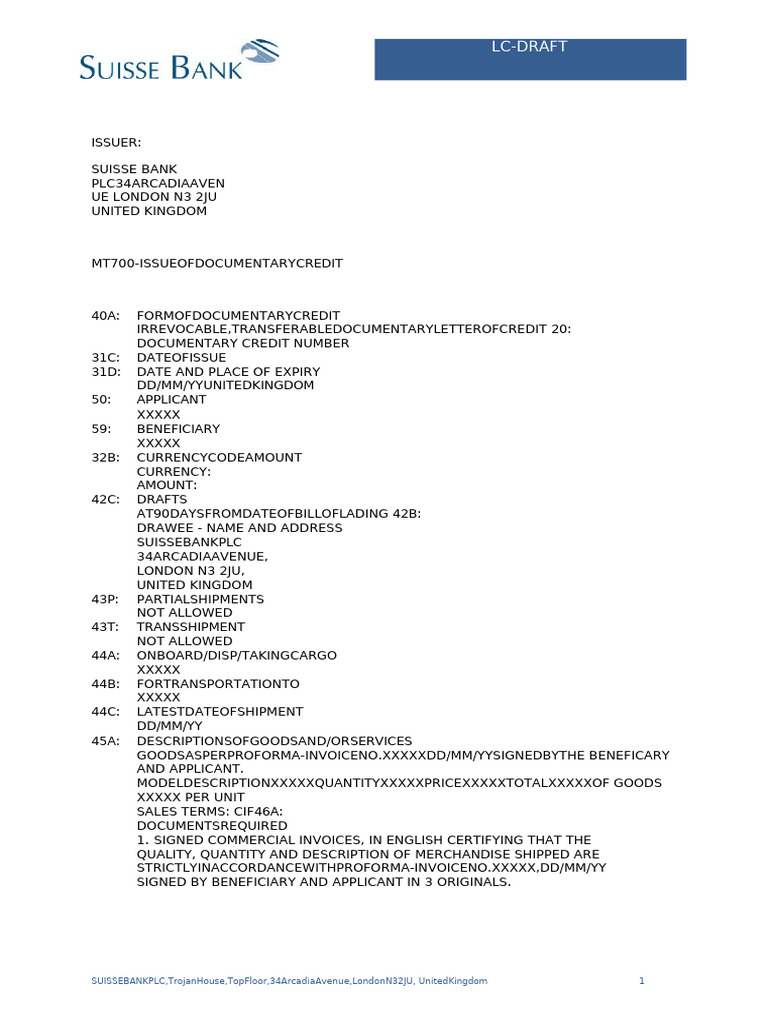 SB LC Draft en | PDF
