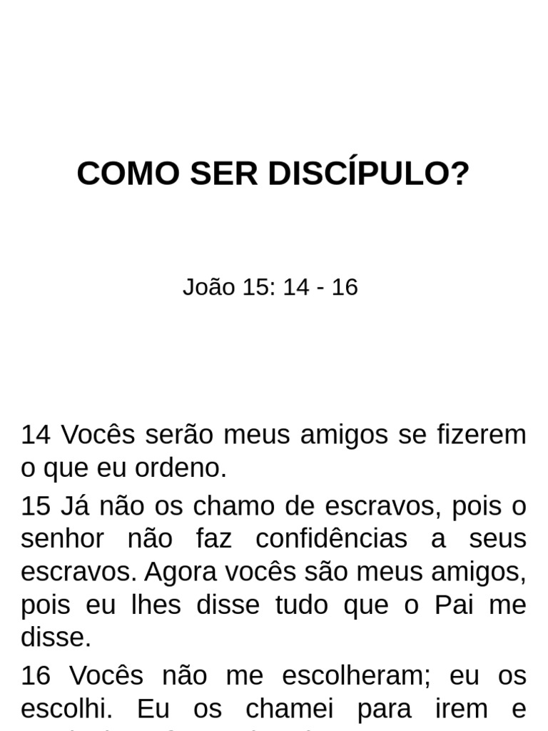 Como Ser Discípulo | PDF