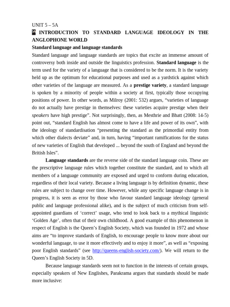 UNIT 5 | PDF | English Language | English As A Second Or Foreign Language