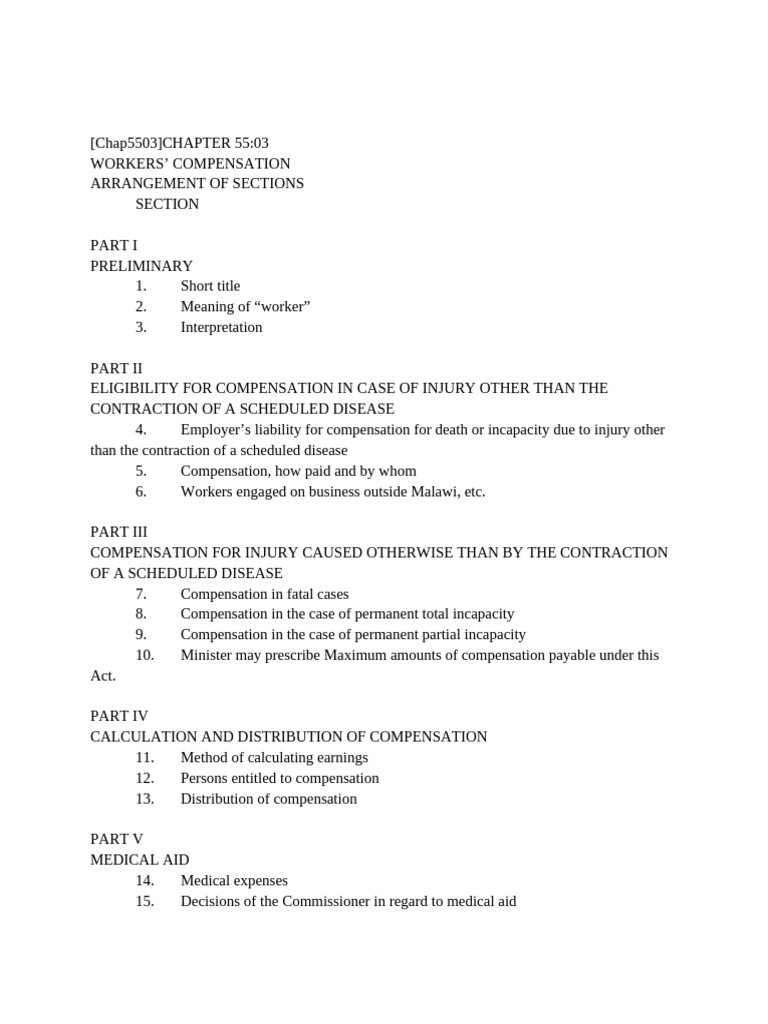 Workers' Compensation Act Overview | PDF | Employment | Legal Liability