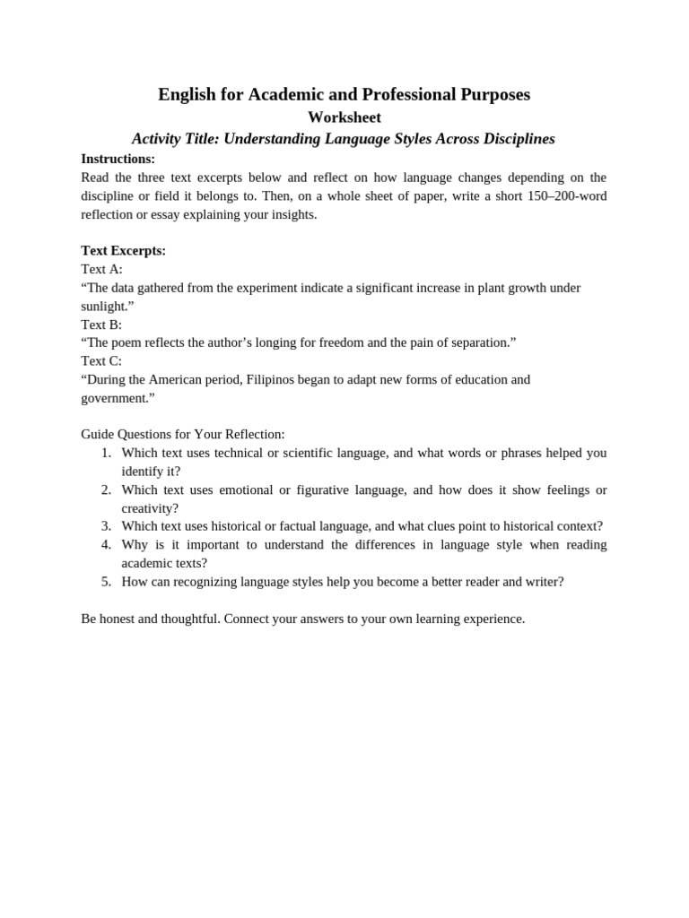 Language Styles in Academic Writing | PDF